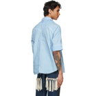 Youths in Balaclava Blue Pajama Short Sleeve Shirt