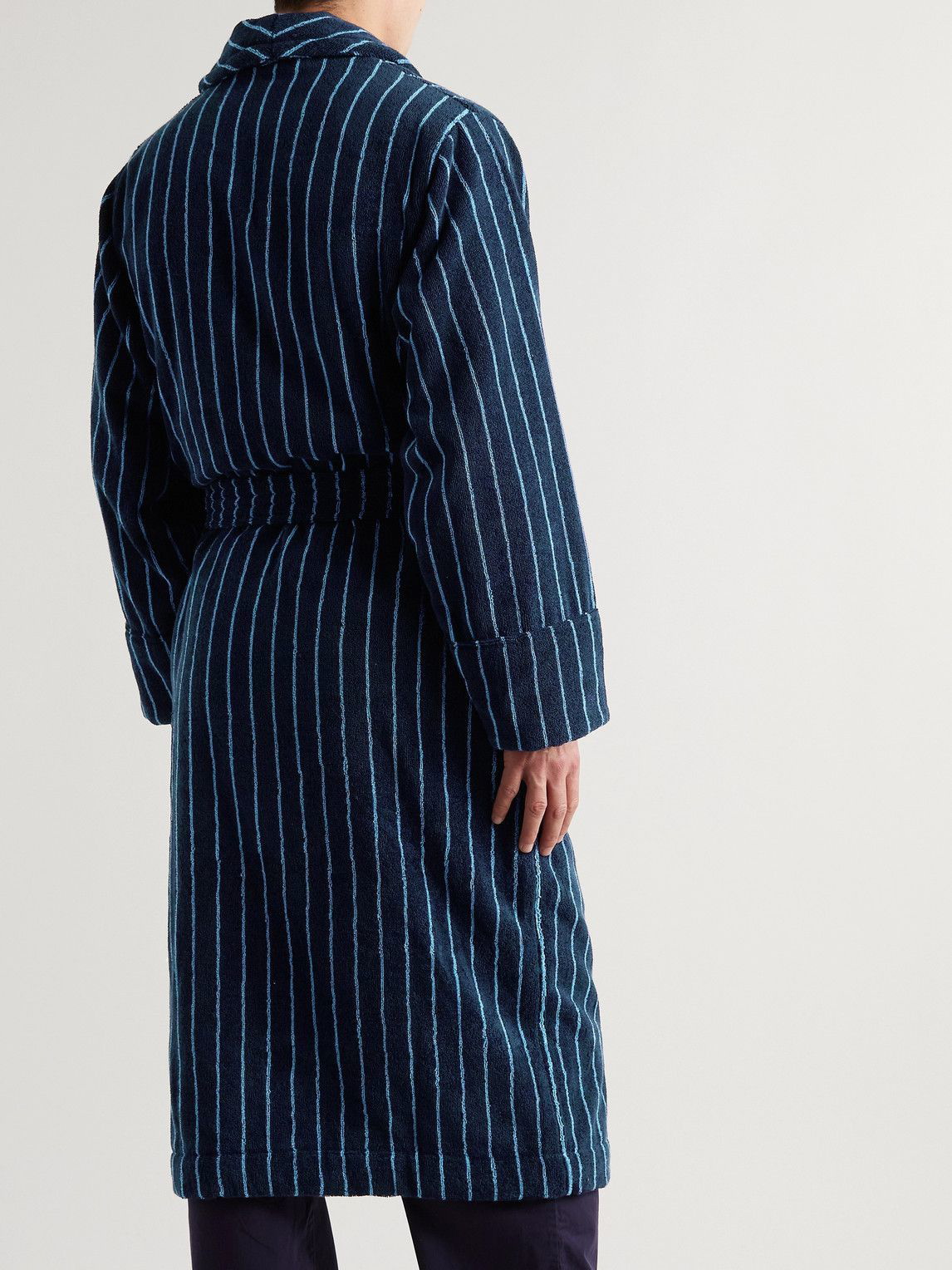 Striped Organic Cotton-Terry Robe