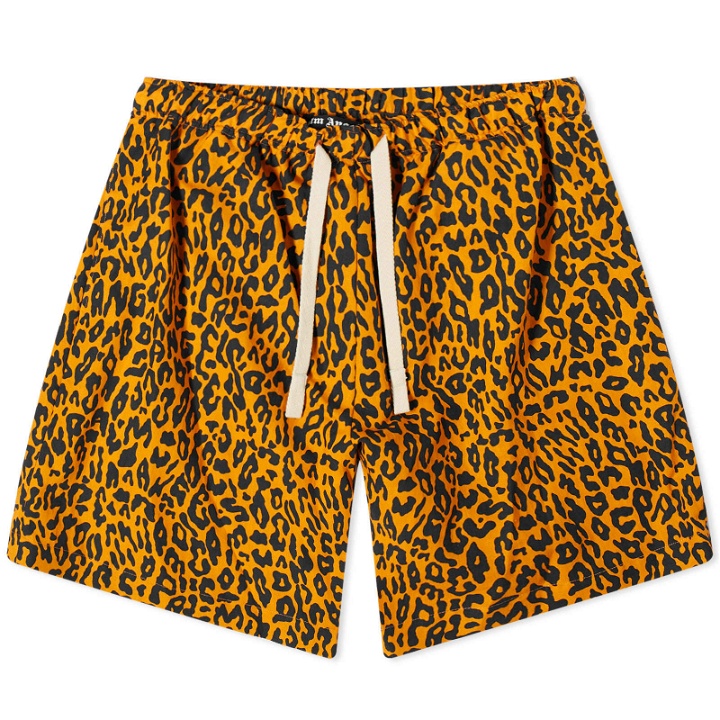 Photo: Palm Angels Men's Leopard Shorts in Orange