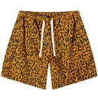 Palm Angels Men's Leopard Shorts in Orange
