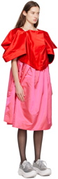Comme des Garçons Red & Pink Oversized Midi Dress