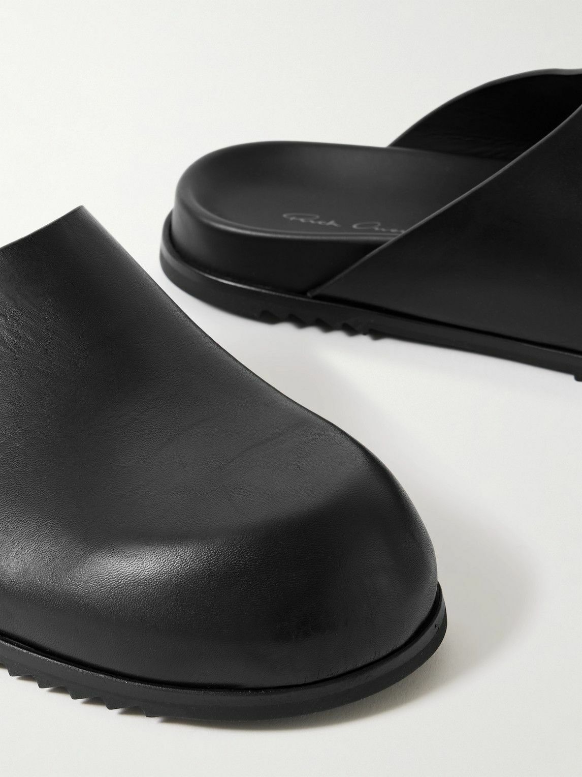 Rick Owens - Granola Leather Mules - Black
