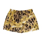 Versace Underwear Black and Yellow Leopard Brocade Boxers