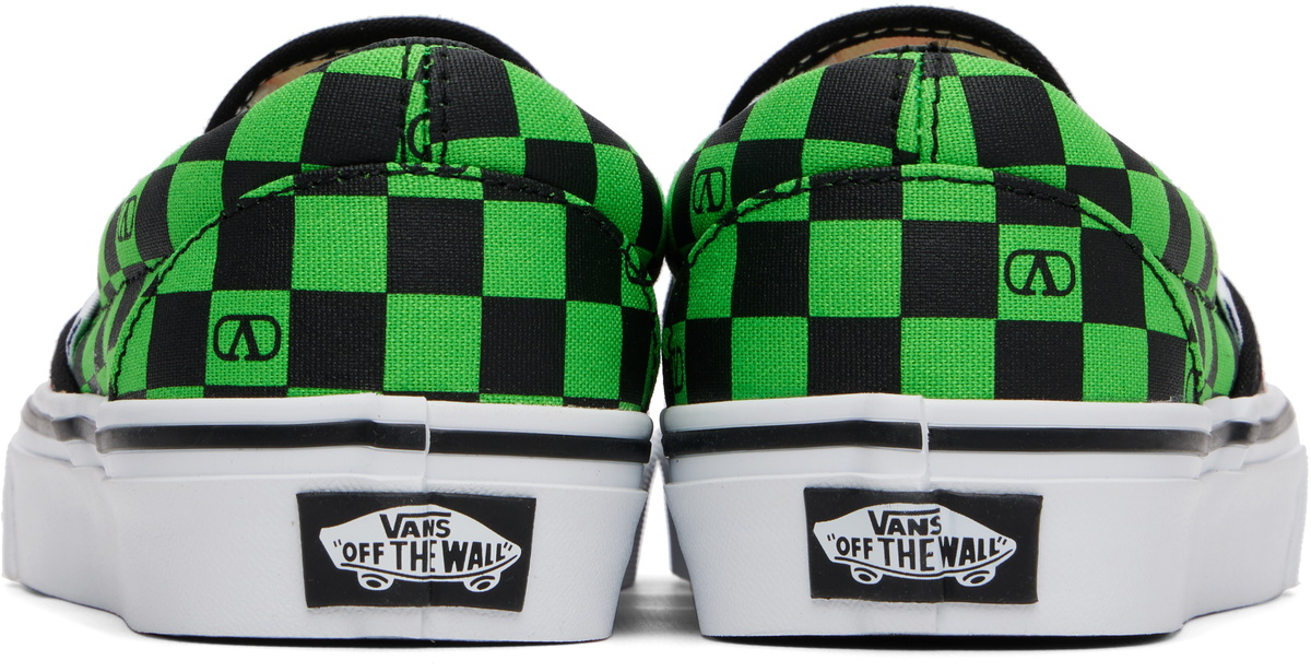 Valentino Garavani Black & Green Vans Edition VLogo Checkerboard Sneakers