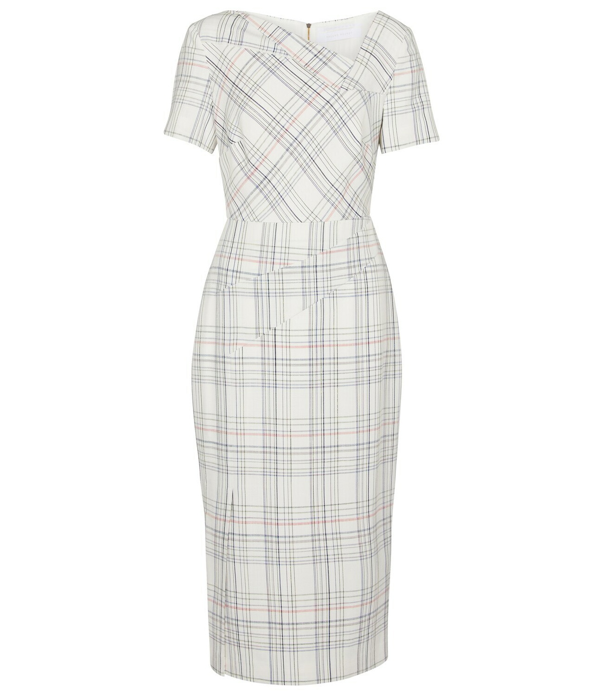 Roland Mouret Darland checked midi dress Roland Mouret