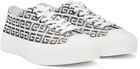 Givenchy Black & White 4G Jacquard City Sneakers