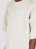 Oversized Knit T-Shirt in Cream