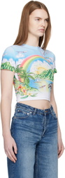 Casablanca Multicolor Cropped Baby T-shirt