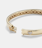 Sydney Evan Heart 14kt gold bangle with diamonds