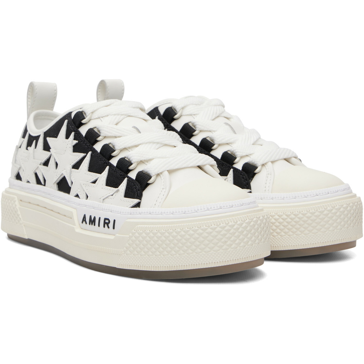 AMIRI Black & White Stars Court Low Sneakers
