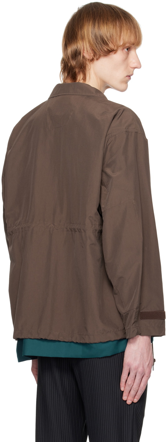 meanswhile Brown Peach Shirt
