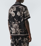 Dolce&Gabbana Floral silk bowling shirt