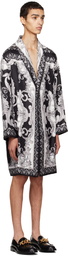 Versace Underwear Black & White Barocco Robe