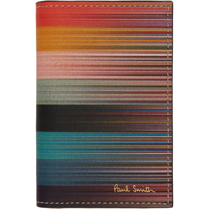 Photo: Paul Smith Multicolor Small Artist Stripe Card Holder 