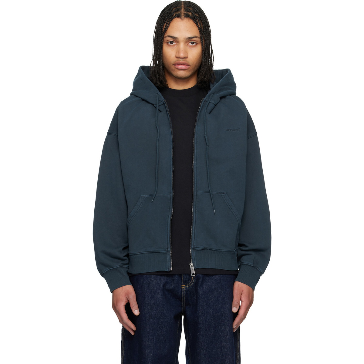 Carhartt Work In Progress Navy Benton Hoodie