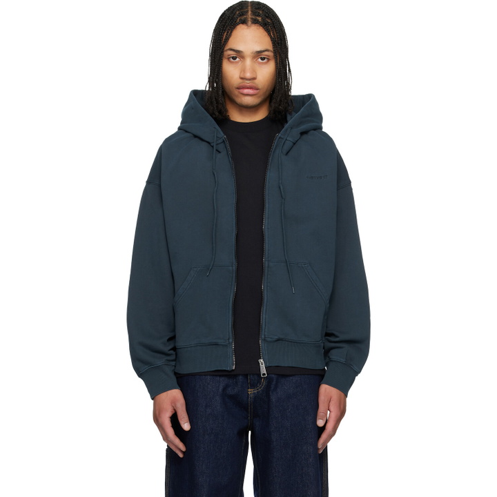Photo: Carhartt Work In Progress Navy Benton Hoodie