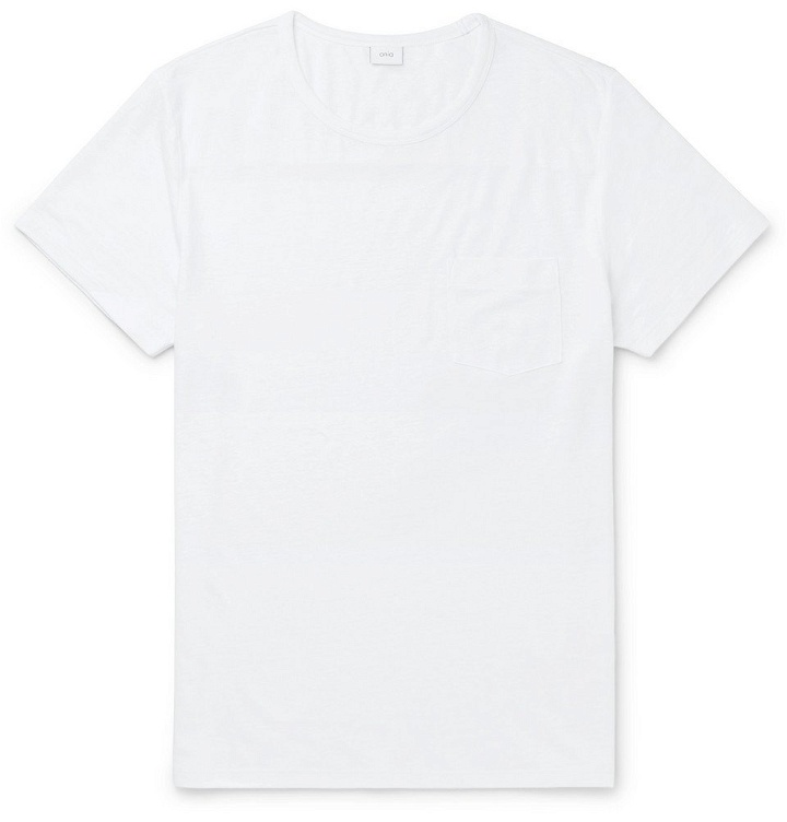 Photo: Onia - Chad Slub Linen-Blend T-Shirt - Men - Off-white