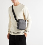 Hugo Boss - Crosstown Full-Grain Leather Messenger Bag - Gray