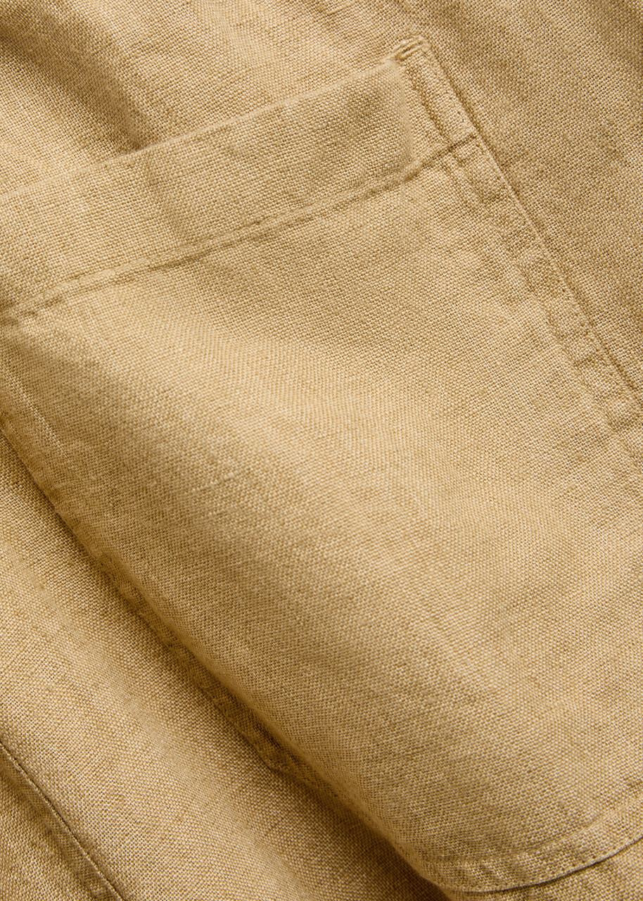 Polo Ralph Lauren Wide-leg Linen Trousers Brown