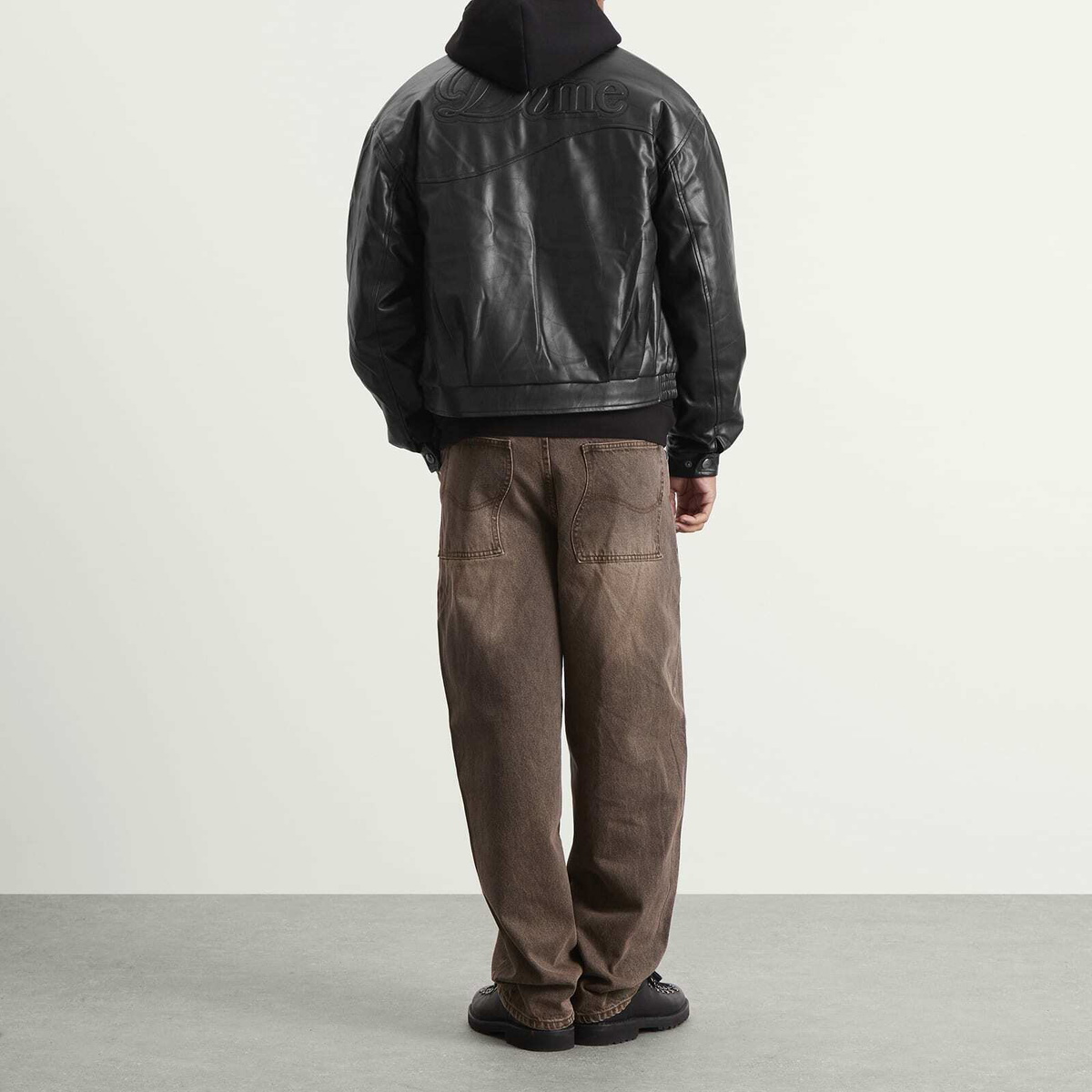 Dime Men's Debossed Wavy Jacket in Black