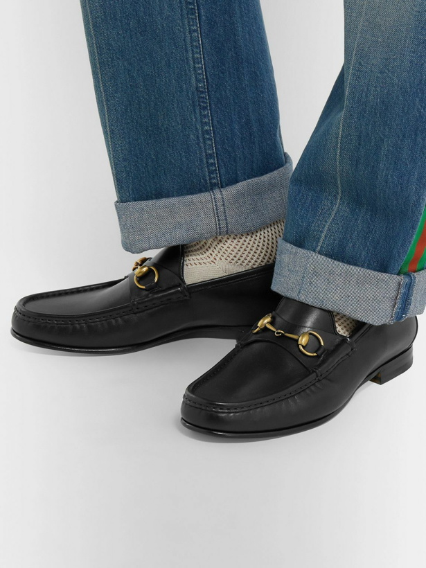 Photo: GUCCI - Roos Horsebit Leather Loafers - Black