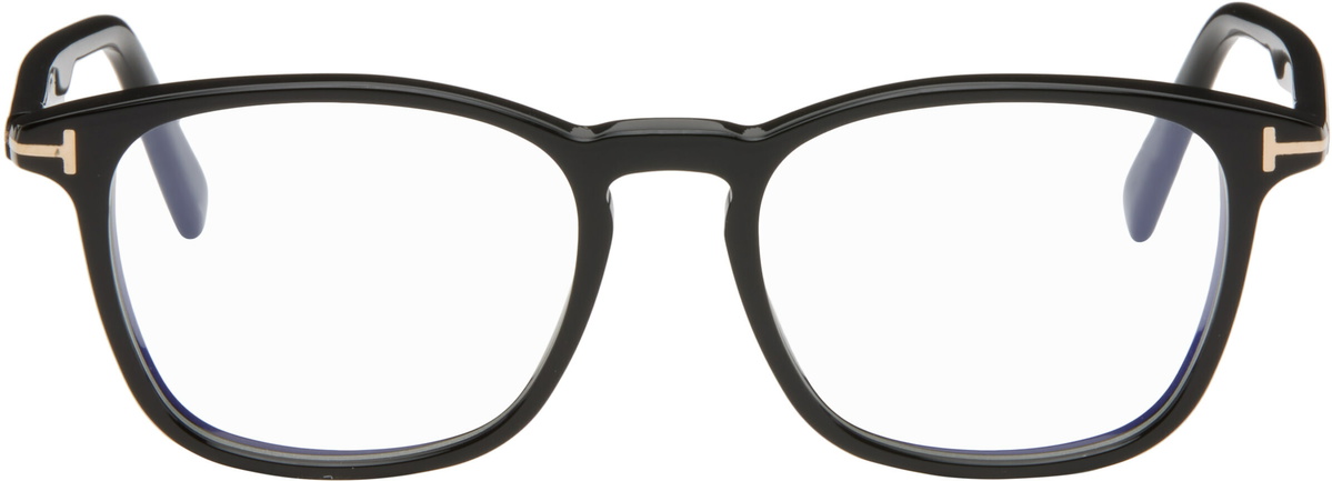 TOM FORD Black Round Blue Light Glasses