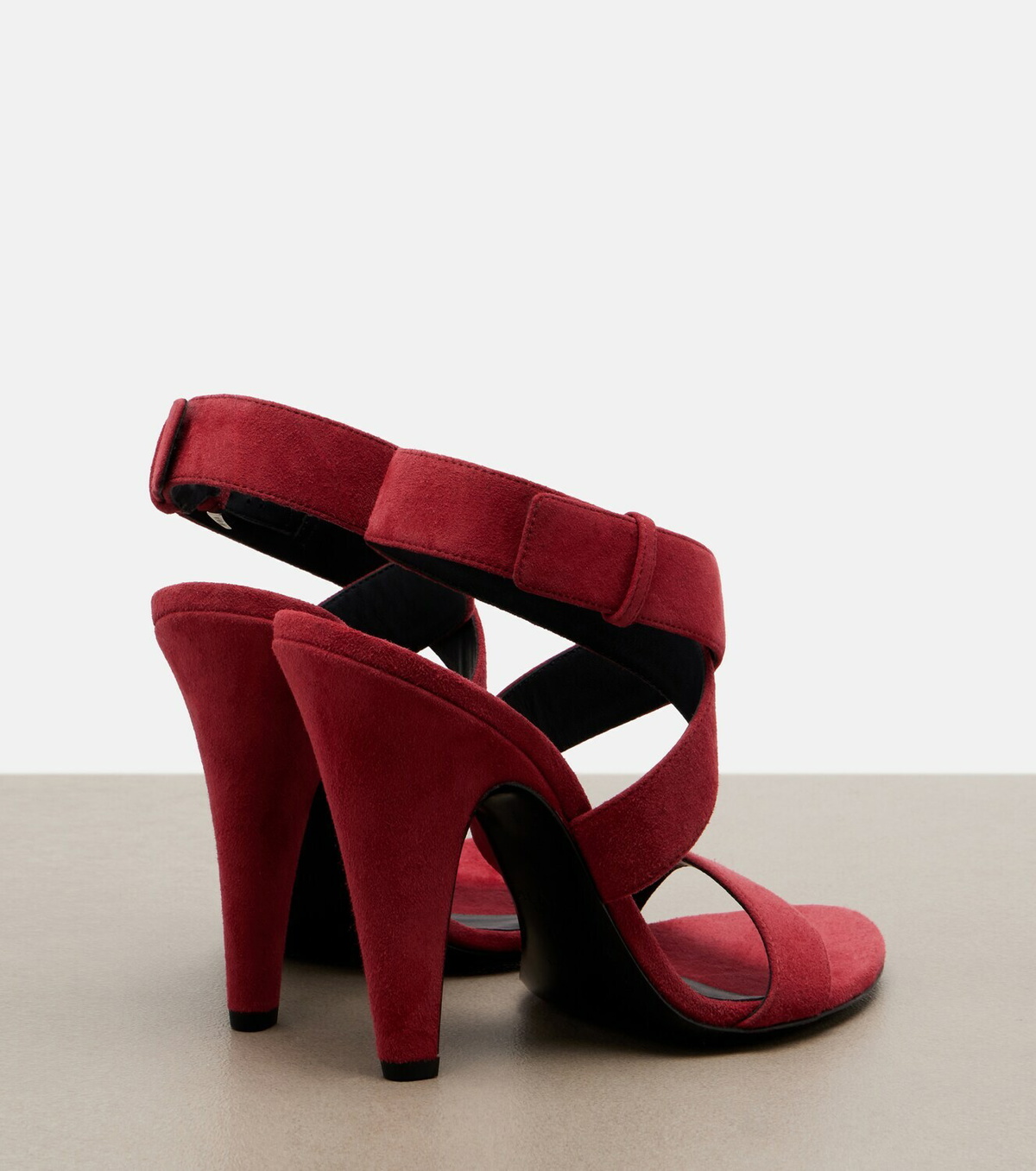 Alaïa Cone suede slingback sandals