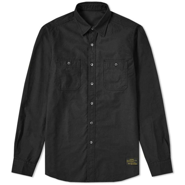 Photo: Uniform Experiment Embroidered Utility Shirt Black