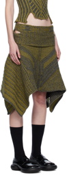 Paolina Russo Green Warrior Miniskirt
