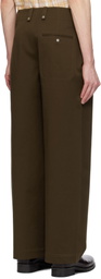 AFTER PRAY Brown Wide Chino Trousers