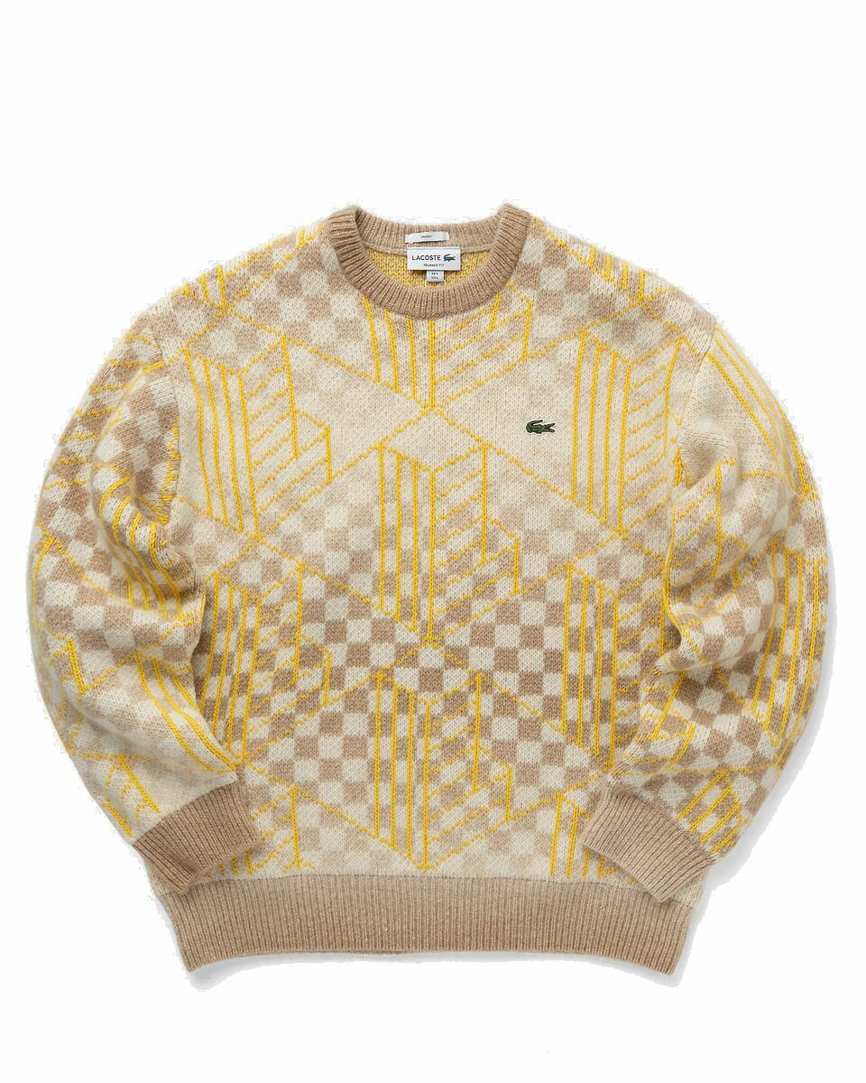 Photo: Lacoste Pullover Brown/Yellow - Mens - Sweatshirts