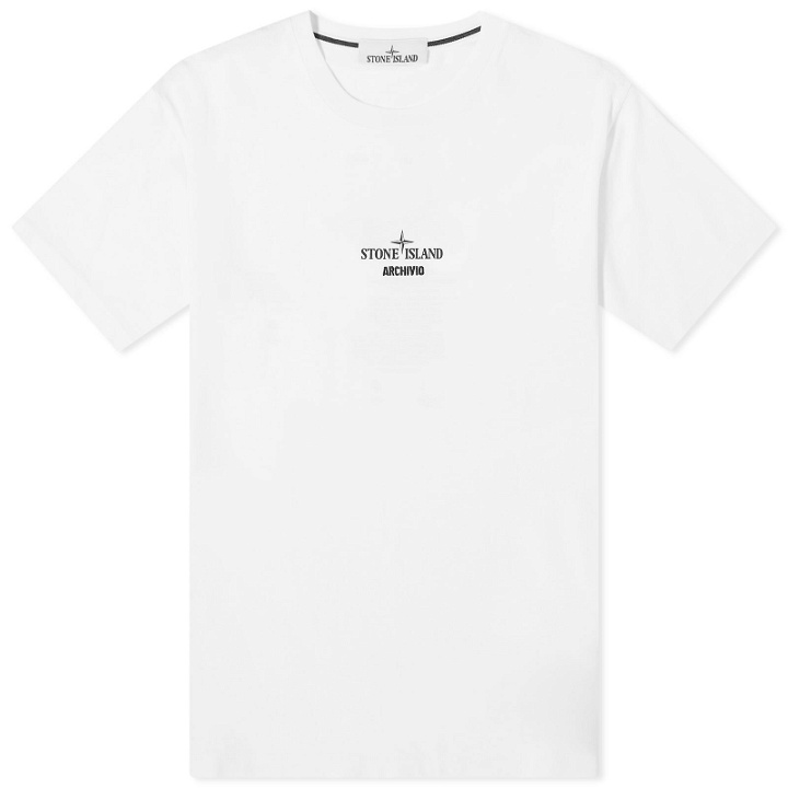 Photo: Stone Island Men's Archivo Print T-Shirt in White