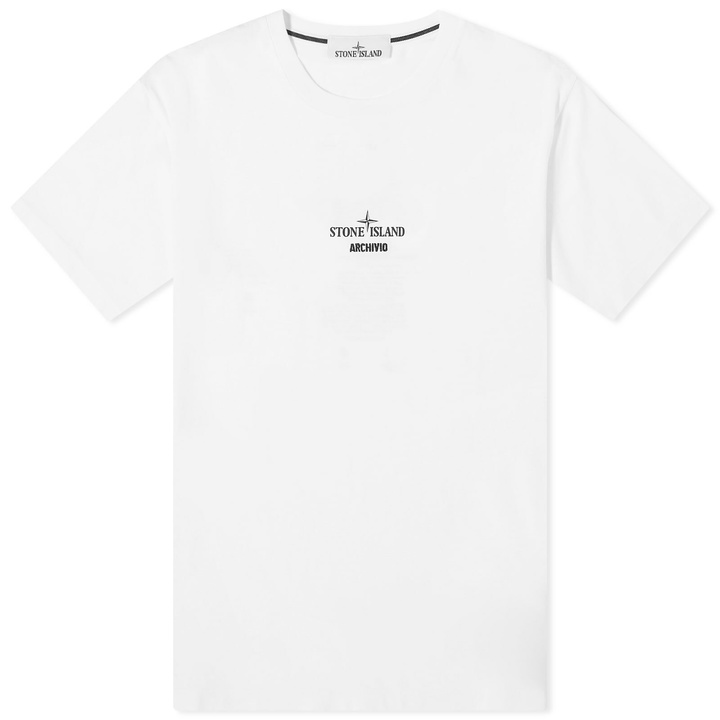 Photo: Stone Island Men's Archivo Print T-Shirt in White