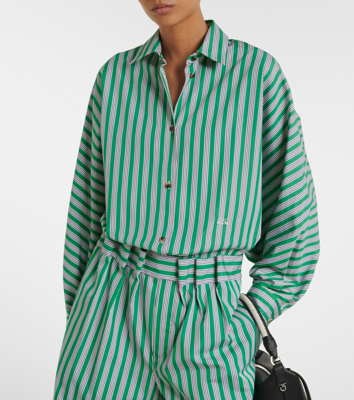 Loewe Double L striped cotton poplin shirt