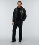 Dolce&Gabbana - Logo hooded leather jacket