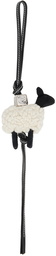 Loewe Black & Off-White Sheep Charm Keychain