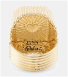 Marie Lichtenberg Heart Mini Scap 18kt gold ring with diamonds