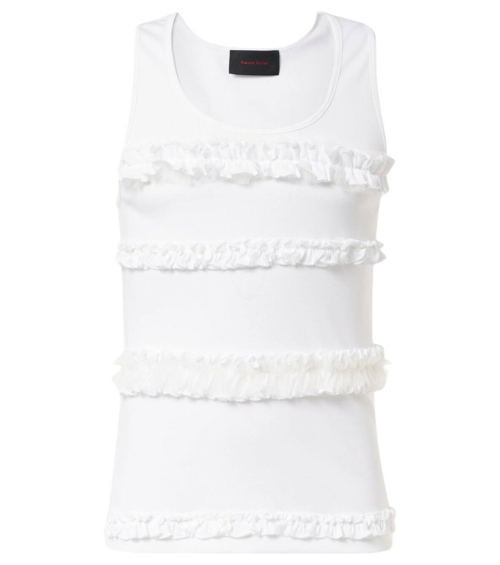 Photo: Simone Rocha Ruffled cotton jersey tank top