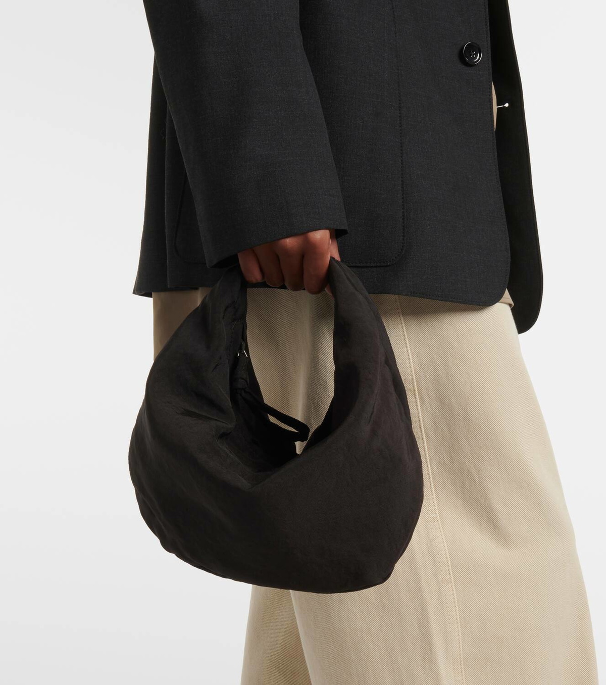 Light Beige Fortune Croissant Filt Bag | LEMAIRE