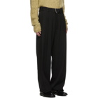 Jil Sander Black Wool Belted Trousers