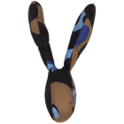 Marni Dance Bunny Multicolor Camo Bunny Head Brooch