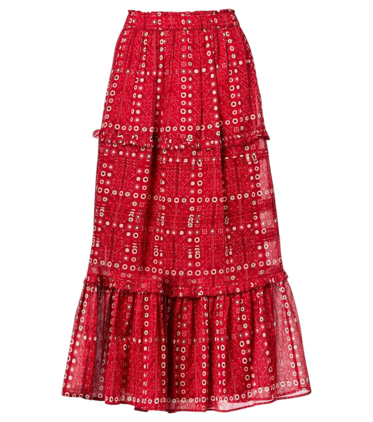 Marant Etoile Berthe floral jacquard midi skirt Isabel