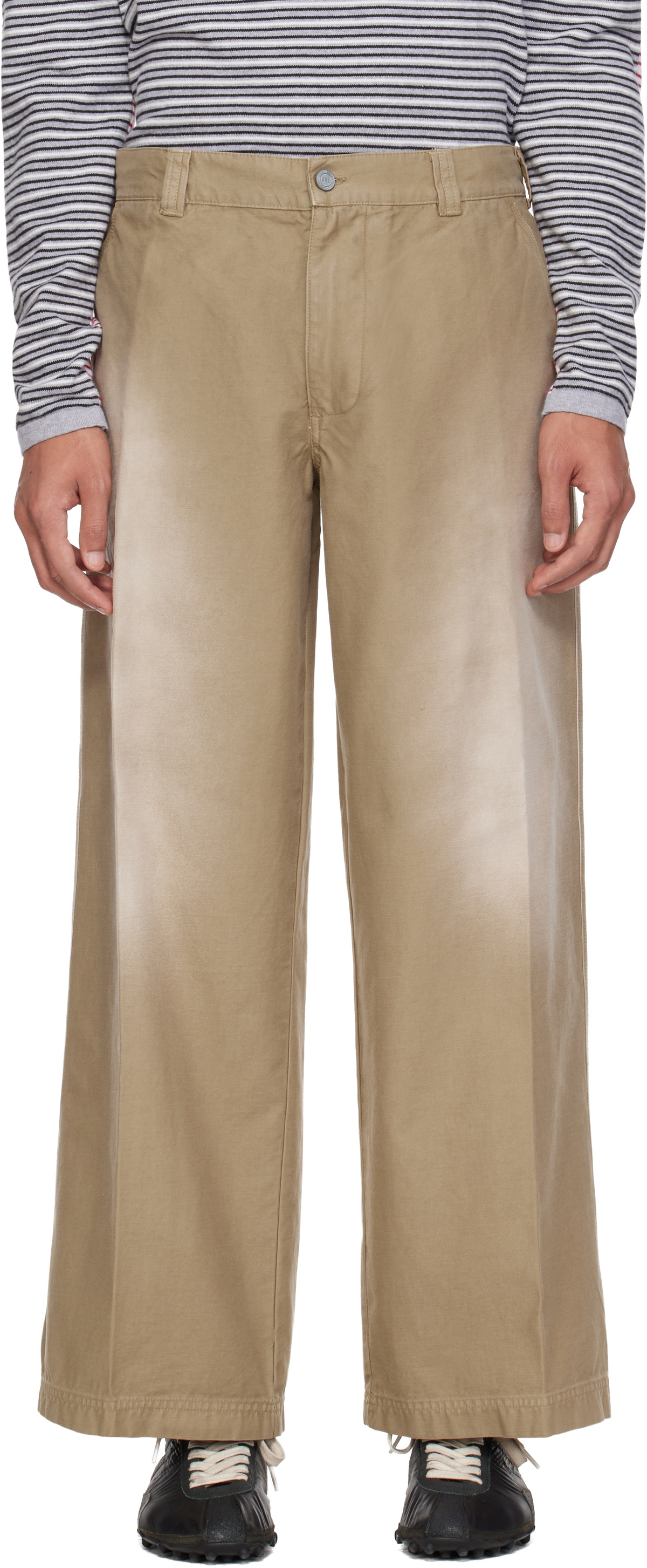 ERL Beige Chino Woven Trousers