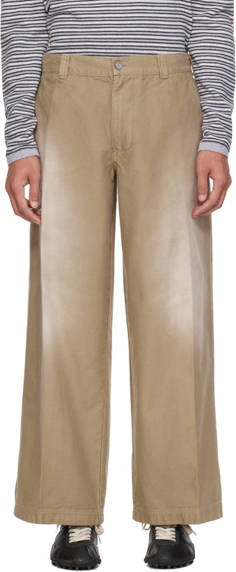 Photo: ERL Beige Chino Woven Trousers
