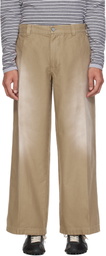 ERL Beige Chino Woven Trousers