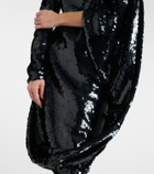Stella McCartney Draped sequined minidress