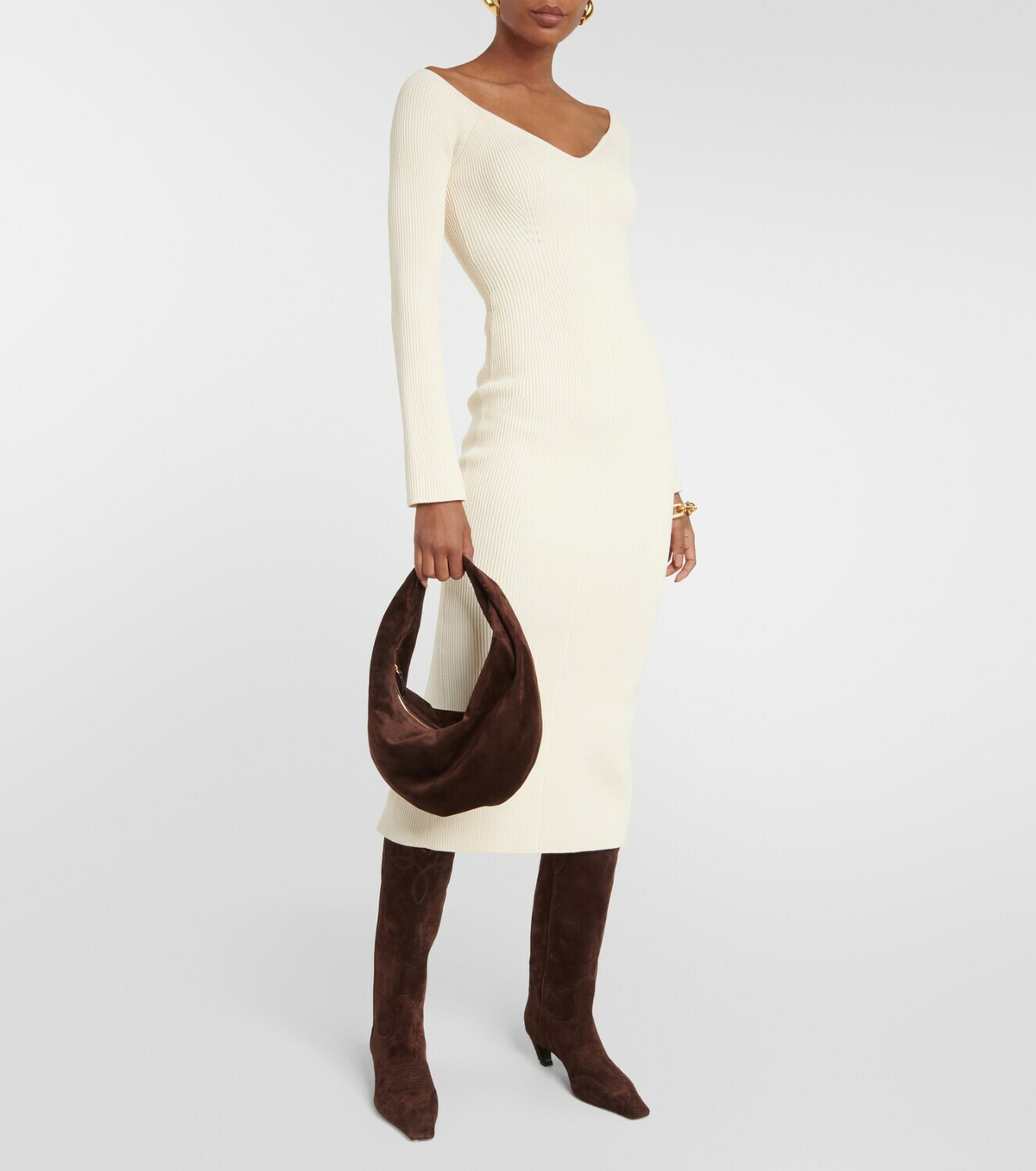 Khaite Olivia Medium suede shoulder bag