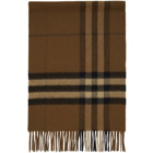 Burberry Brown Cashmere Giant Check Scarf