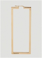 Mono Rectangle Earring in Gold
