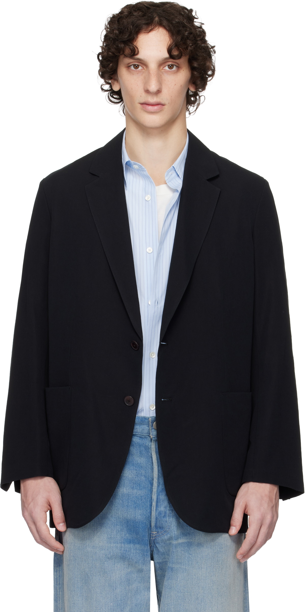 AURALEE LIGHT COTTON WOOL VIYELLA JACKET Viyella Jacket Men's